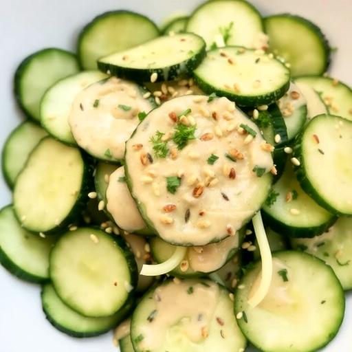 a bowl of cucumber salad