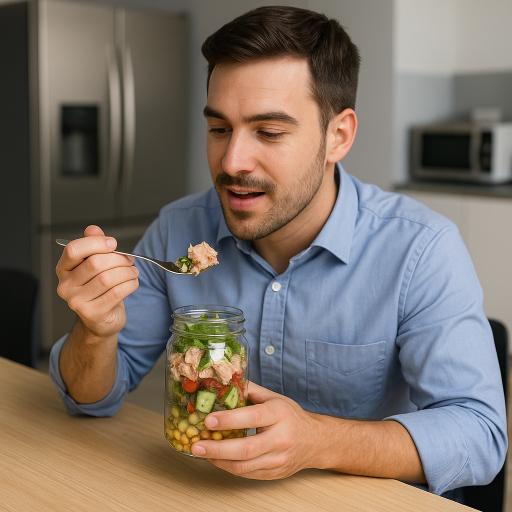 Tuna Chickpea Salad Jars