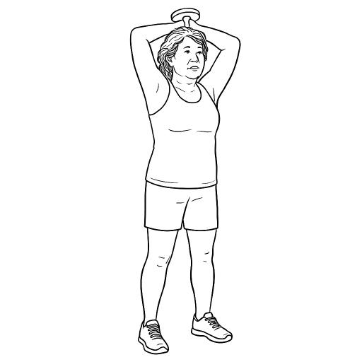 Dumbbell Overhead Triceps Extensions