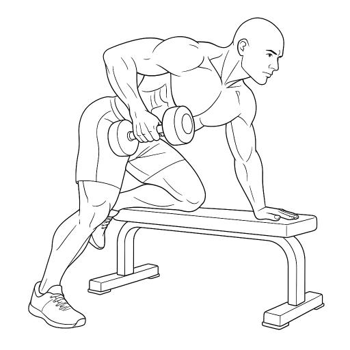 One‑Arm Dumbbell Row