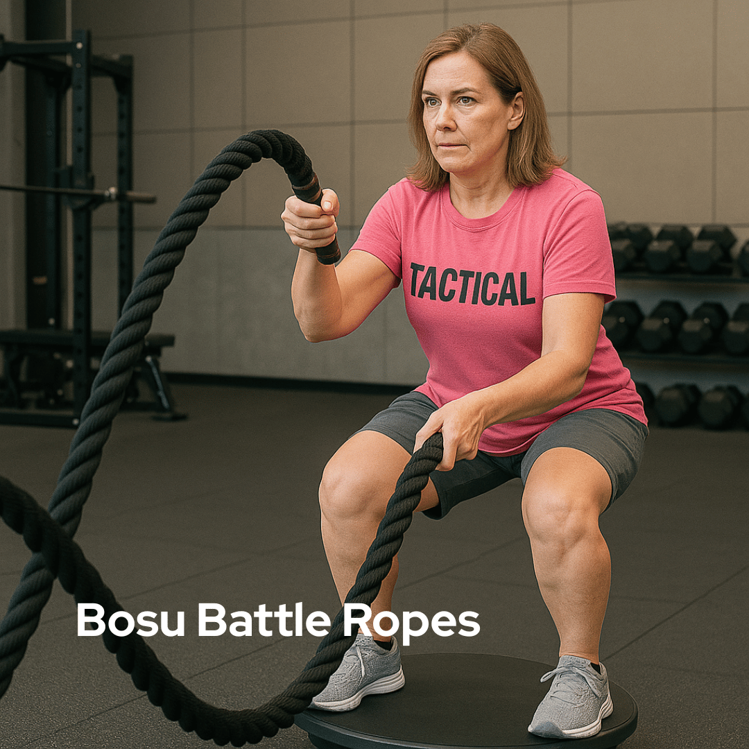 Battle Ropes on a BOSU Ball
